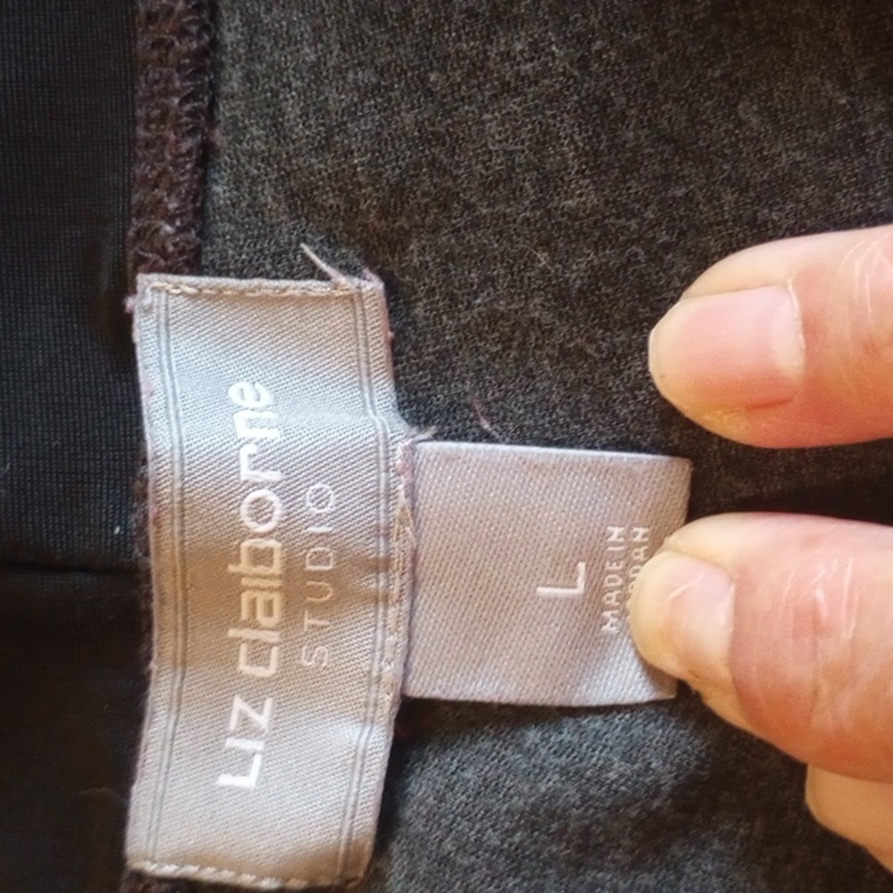 Liz Claiborne Gray Leggings - Picture 2 of 3